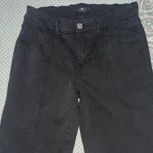 7 For All Mankind High Rise Black Jeans